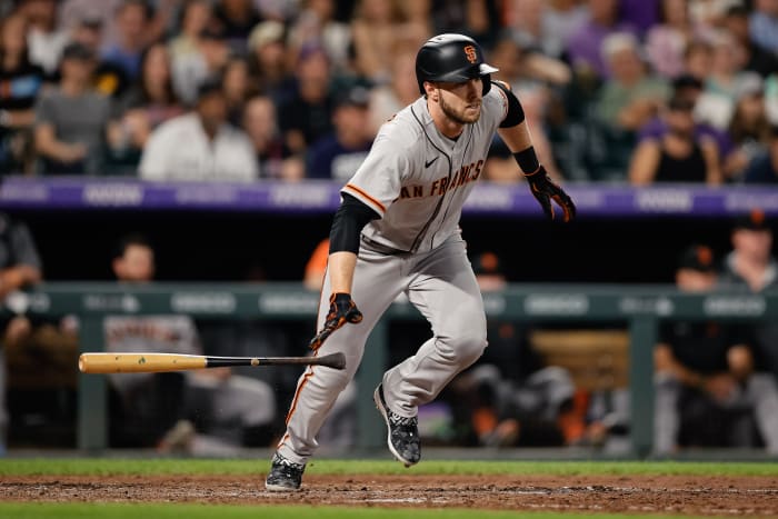 SF Giants outfielder Austin Slater. (2022)